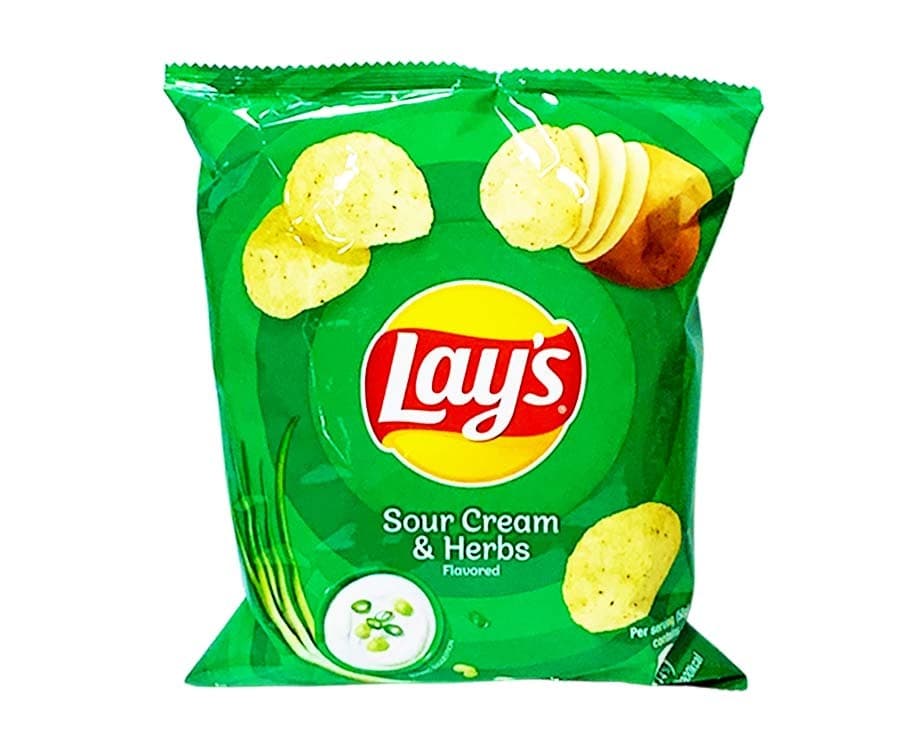 Lay's Sour Cream & Herbs Flavored Potato Chips 50g