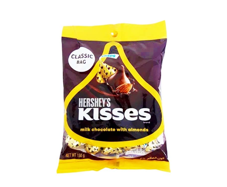 Hershey's Kisses Milk Chocolate with Almonds Classic Bag 150g