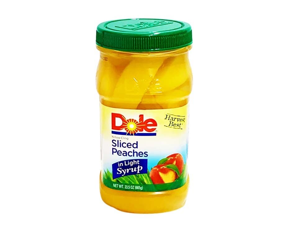 Dole Yellow Cling Sliced Peaches in Light Syrup 23.5oz (665g)