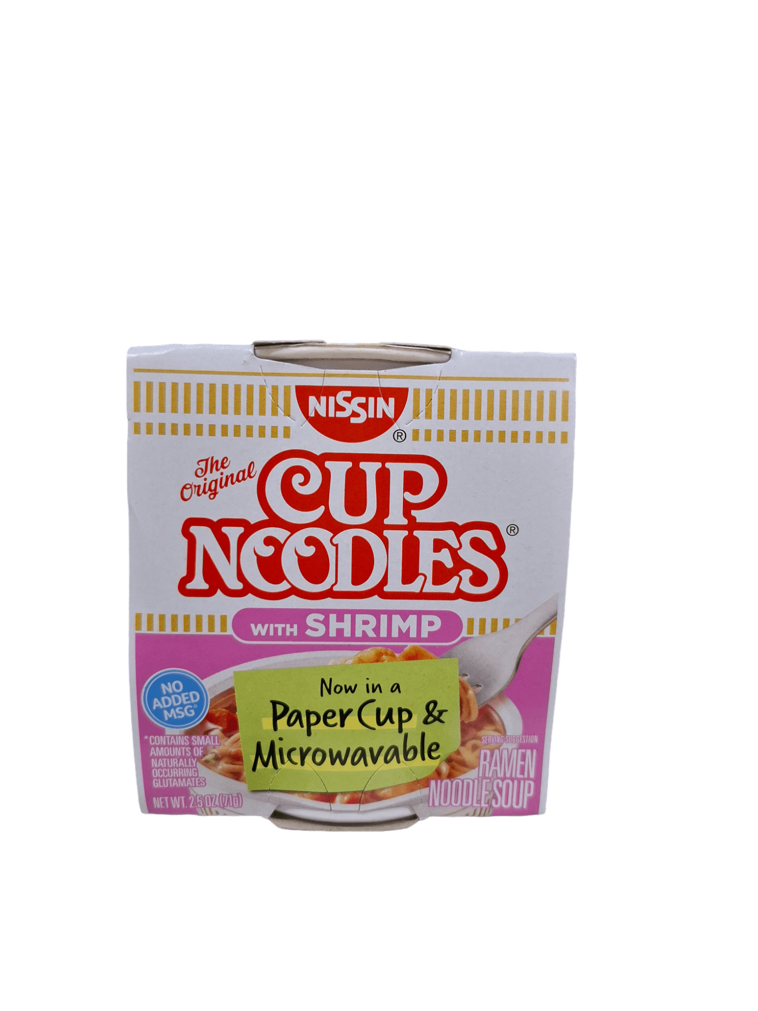 Nissin Cup Noodles with Shrimp Paper Cup & Microwavable 71g