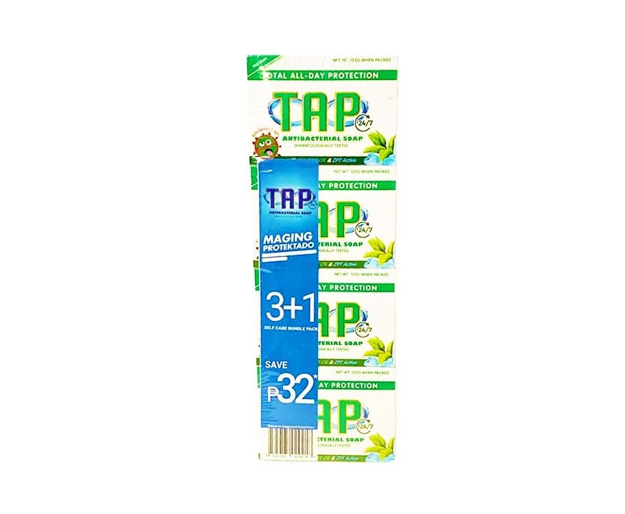 TAP Total All-Day Protection Antibacterial Soap (3+1 Packs x 125g)