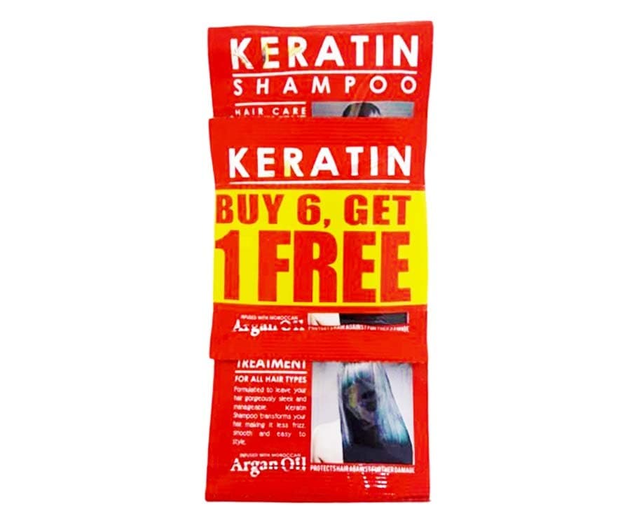 Keratin Shampoo with Argan Oil (6+1 Packs x 20g)
