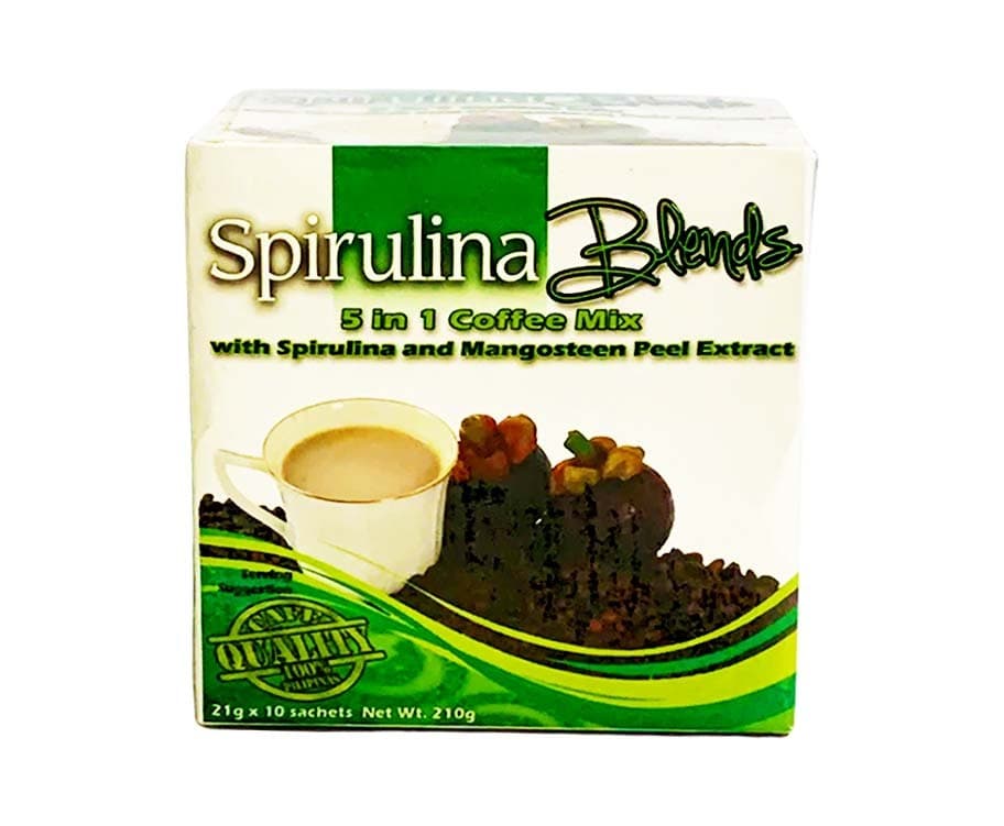 Spirulina Blends 5-in-1 Coffee Mix with Spirulina and Mangosteen Peel Extract (10 Sachets x 21g) 210g