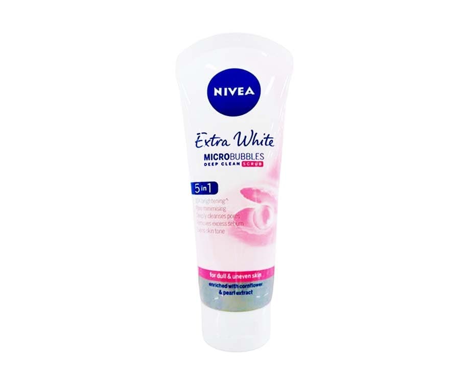 Nivea Extra White Microbubbles Deep Clean Scrub For Dull & Uneven Skin 100g