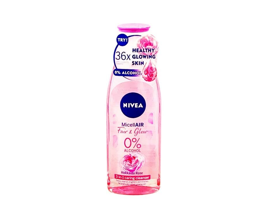 Nivea MicellAIR Fair & Glow 0% Alcohol Hokkaido Rose 3-in-1 Caring Cleanser 200mL