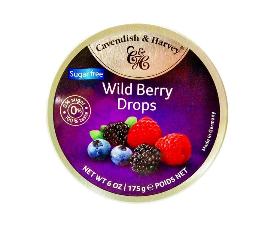 Cavendish & Harvey Wild Berry Drops Sugar Free 175g