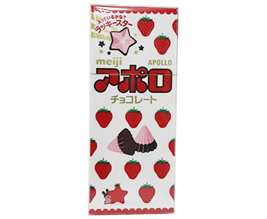 Meiji Apollo Strawberry Chocolate Candy 47.9g