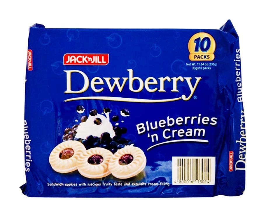 Jack 'n Jill Dewberry Blueberries 'n Cream Cookies (10 Packs x 33g)