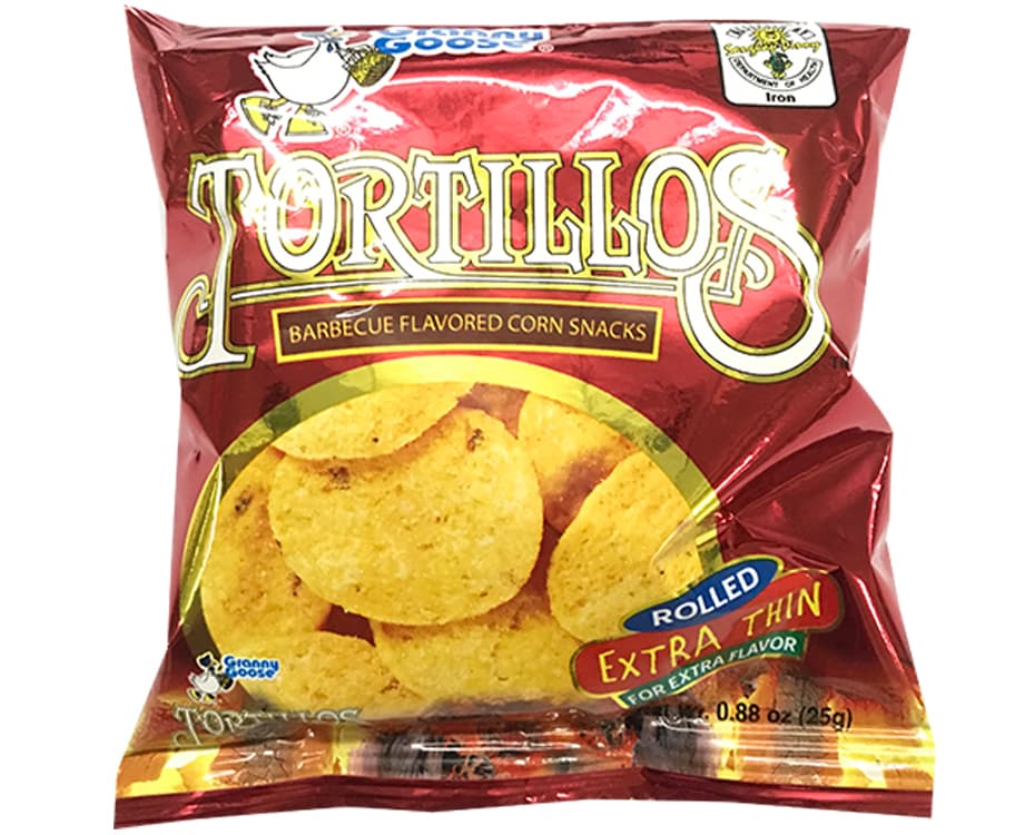 Granny Goose Tortillos Barbecue Flavored Corn Snacks 25g
