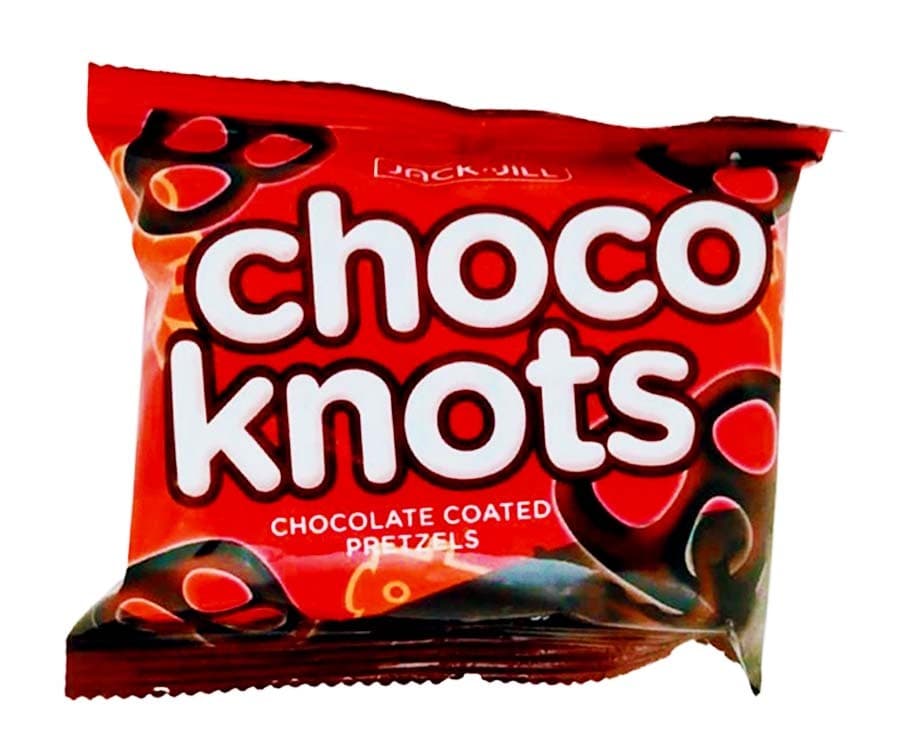 Jack 'n Jill Choco Knots Chocolate Coated Pretzels 28g