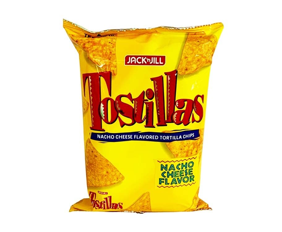 Jack 'n Jill Tostillas Nacho Cheese Flavored Tortilla Chips Nacho Cheese Flavor 72g