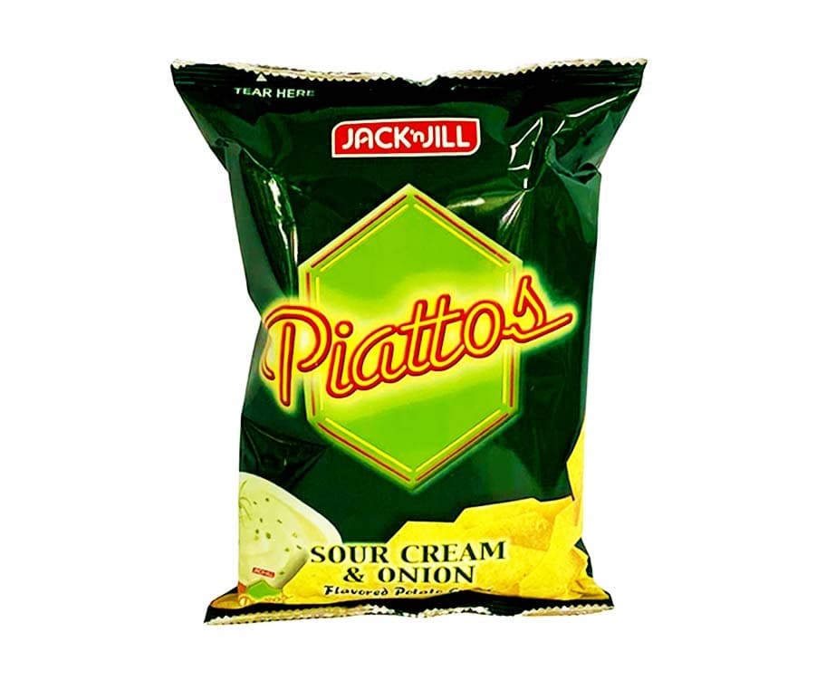 Jack 'n Jill Piattos Sour Cream & Onion Flavored Potato Crisps 85g