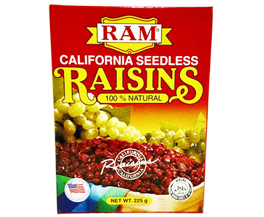RAM California Seedless Raisins 225g