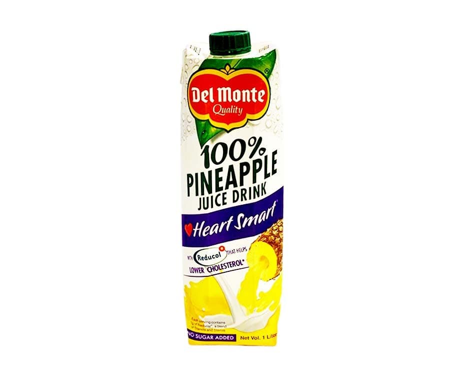 Del Monte 100% Pineapple Juice Drink Heart Smart 1L