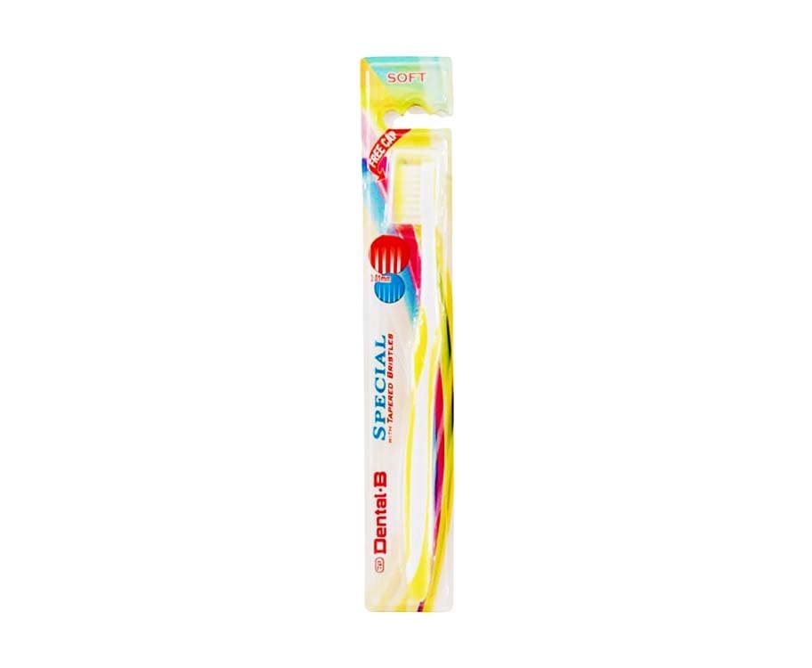 Dental-B Special with Tapered Bristles + Free Cap Yellow