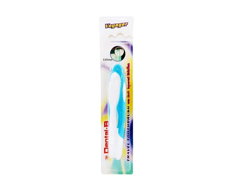 Dental-B Voyager Travel Toothbrush with Soft Tapered Bristles Blue