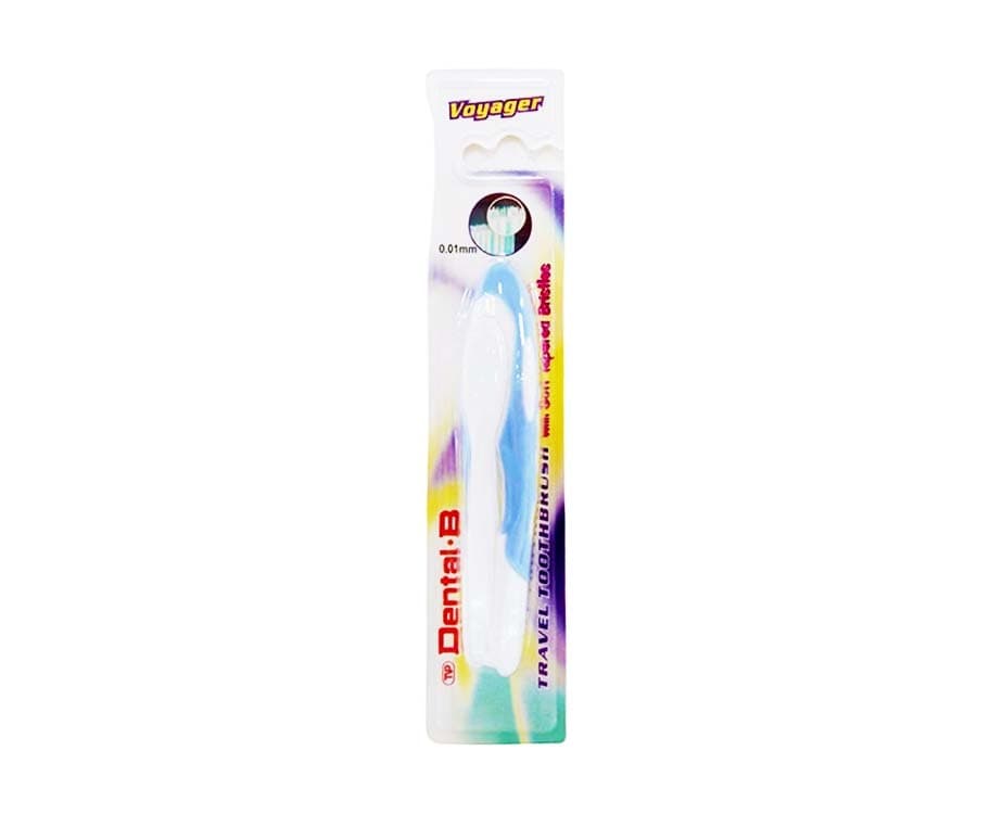 Dental-B Voyager Travel Toothbrush with Soft Tapered Bristles Light Blue
