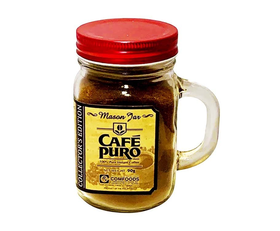 Café Puro 100% Pure Instant Coffee Mason Jar Collector's Edition 90g