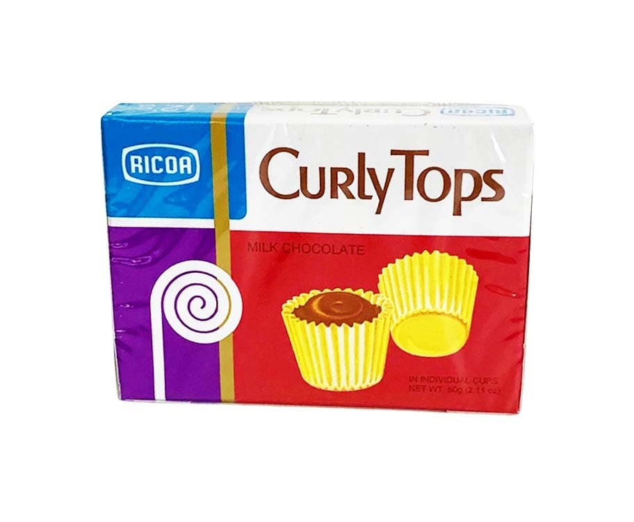 Ricoa Curly Tops Milk Chocolate 12 Individual Cups 50g