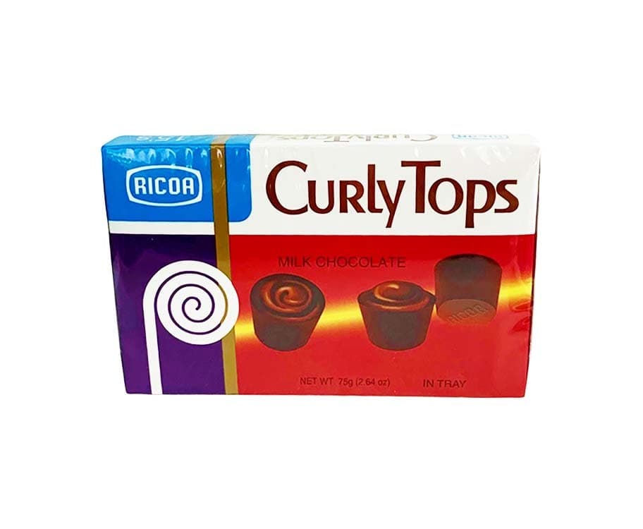 Ricoa Curly Tops Milk Chocolate 15 Individual Cups 75g