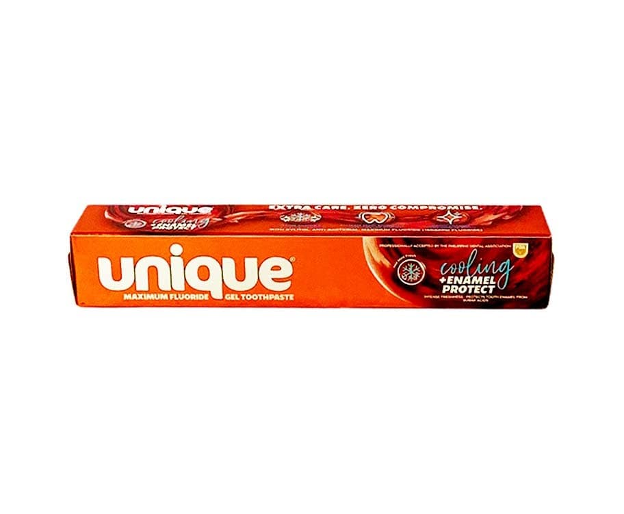 Unique Maximum Flouride Gel Toothpaste Hot Mint Fresh Cooling + Enamel Protect 50mL (66g)
