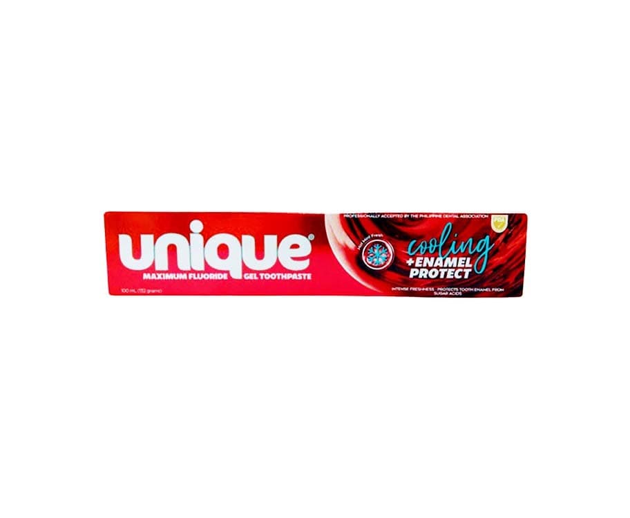 Unique Maximum Flouride Gel Toothpaste Hot Mint Fresh Cooling + Enamel Protect 100g