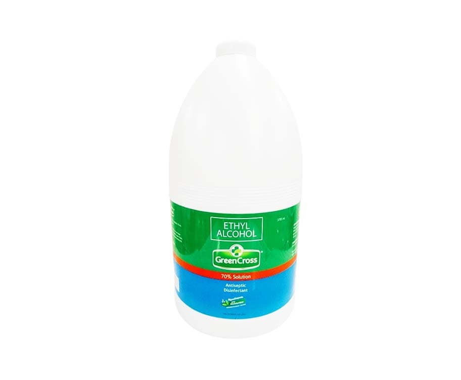 Green Cross Ethyl Alcohol 70% Solution Antiseptic Disinfectant Hypoallergenic with Moisturizer 3785mL