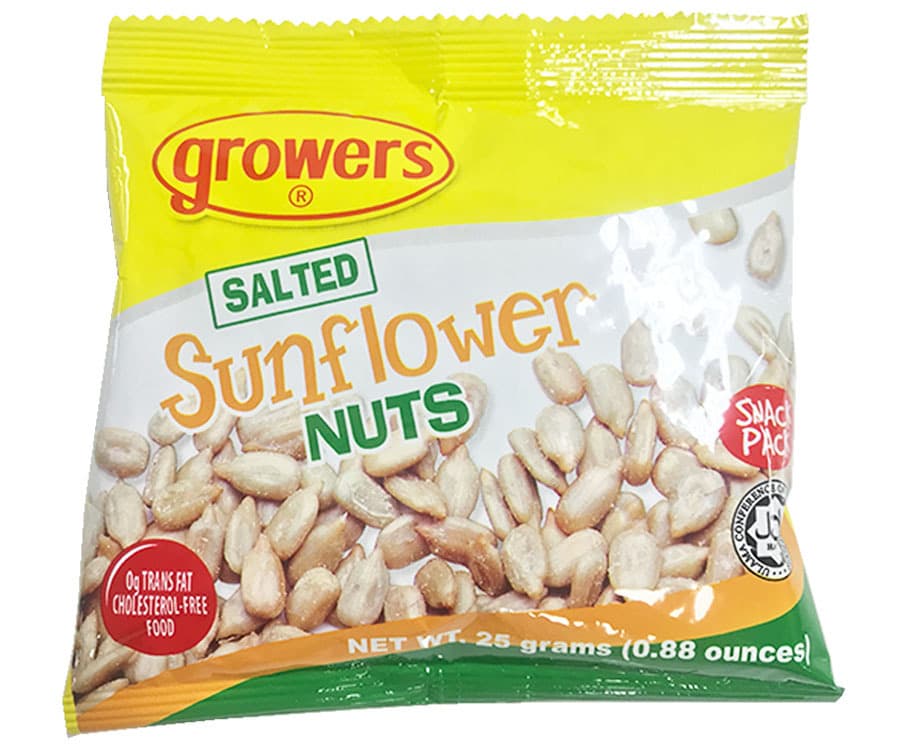 Growers Salted Sunflower Nuts Snack Pack 25g