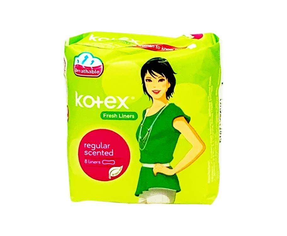 Kotex Breathable Fresh Liners Regular Scented Green Tea 8 Liners