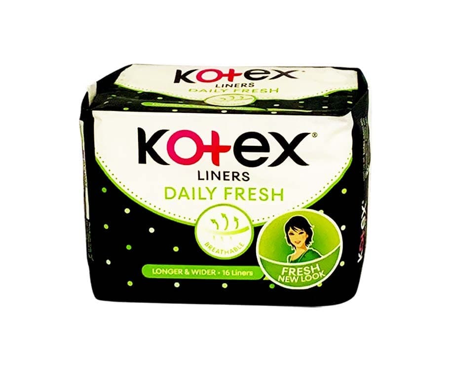 Kotex Liners Daily Fresh Breathable Longer & Wider 16 Liners