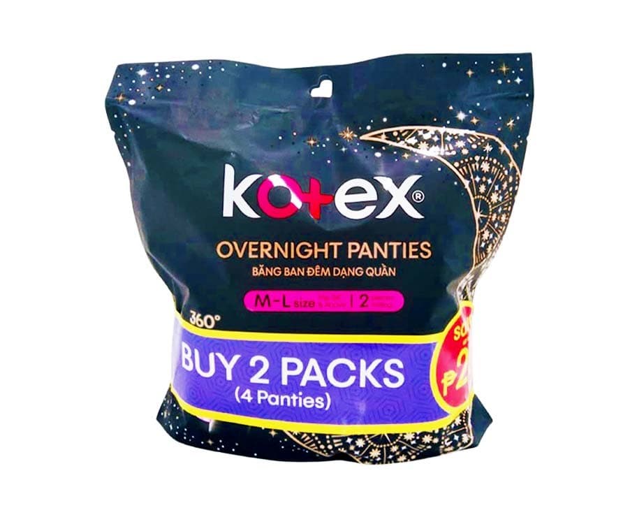 Kotex Overnight Panties M-L size 4pcs.