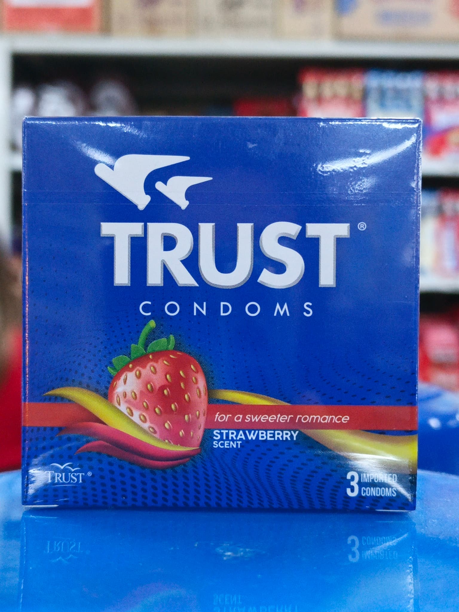 Trust Condoms Strawberry Scent (3 Imported Condoms)