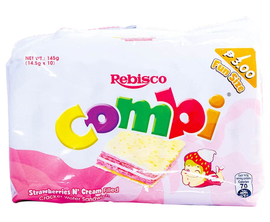 Rebisco Combi Strawberries 'n Cream Fun Size (10 Packs x 14.5g) 145g