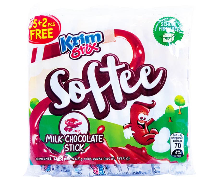 Krim Stix Softee with Milk Chocolate Stick (27 Packs + 4.8g)