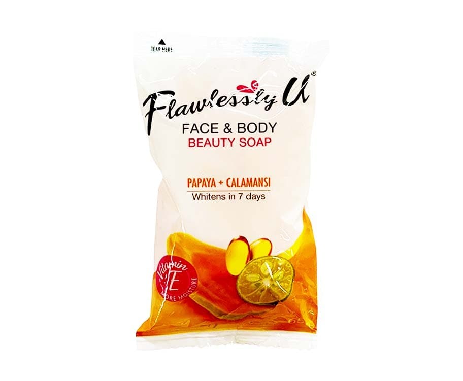Flawlessly U Face & Body Beauty Soap Papaya + Calamansi 65g