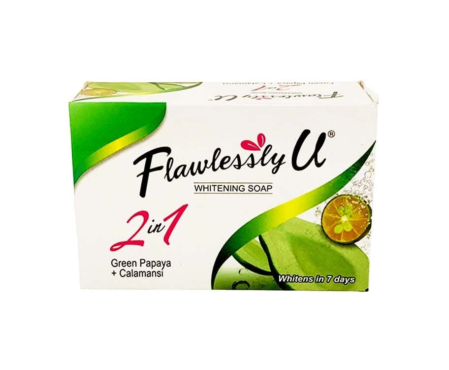 Flawlessly U Whitening Soap 2-in-1 Green Papaya + Calamansi 90g