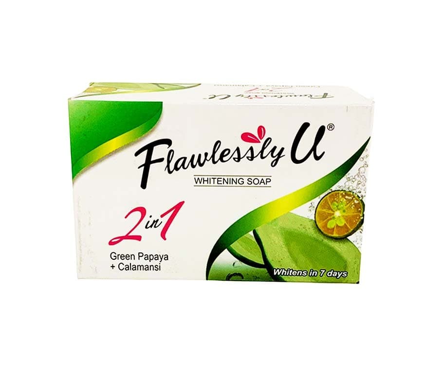 Flawlessly U Whitening Soap 2-in-1 Green Papaya + Calamansi 125g