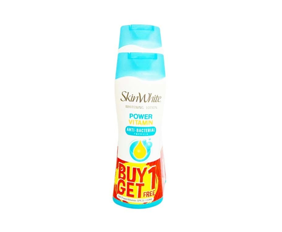SkinWhite Whitening Lotion Power Vitamin Anti-Bacterial Formula 200ml + Free Skin White Whitening Lotion Power Vitamin Anti-Bacterial Formula 100mL