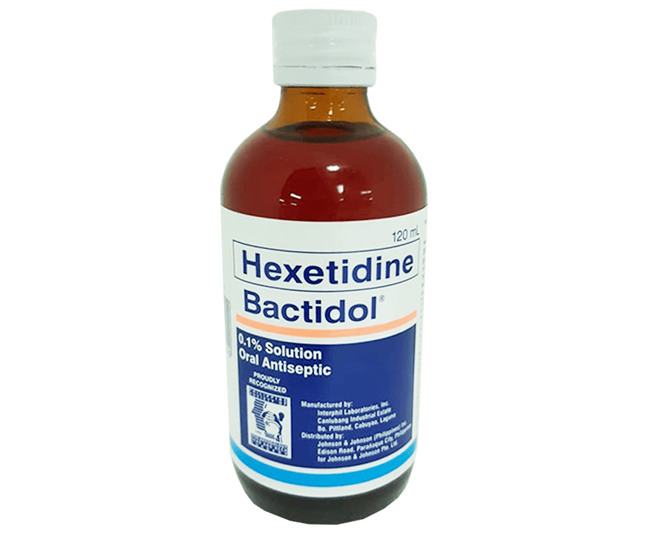 Hexetidine Bactidol 0.1% Solution Oral Antiseptic 120mL