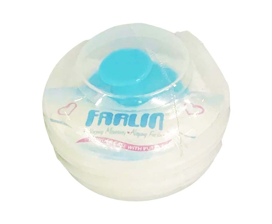 Farlin Powder Case with Puff Blue Color