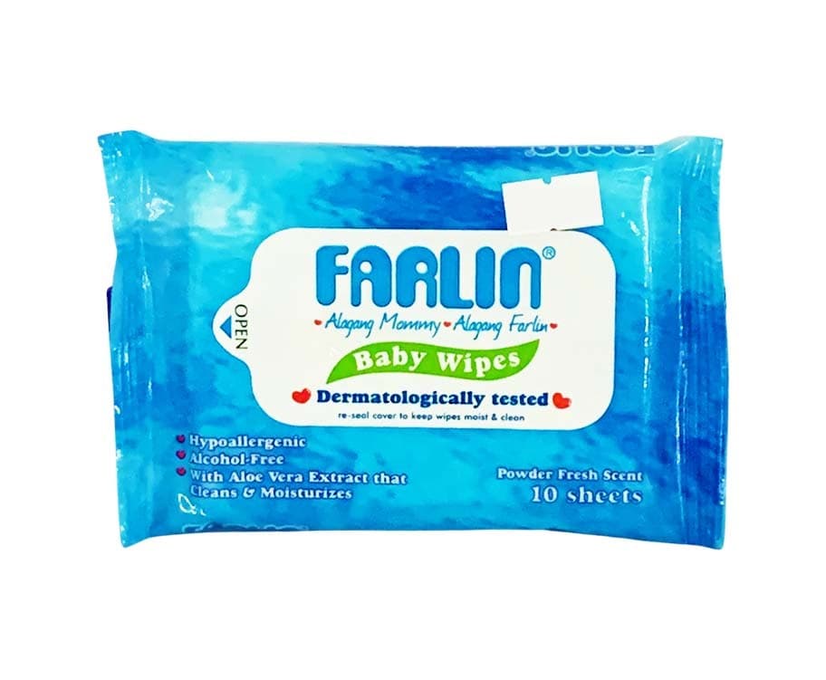 Farlin Baby Wipes Powder Fresh Scent 10 Sheets
