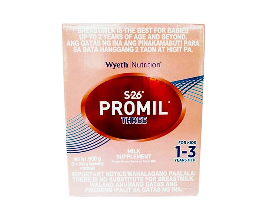 Wyeth Nutrition S-26 Promil Three Milk Supplement For Kids 1-3 Years Old (2 Packs x 300g) 600g