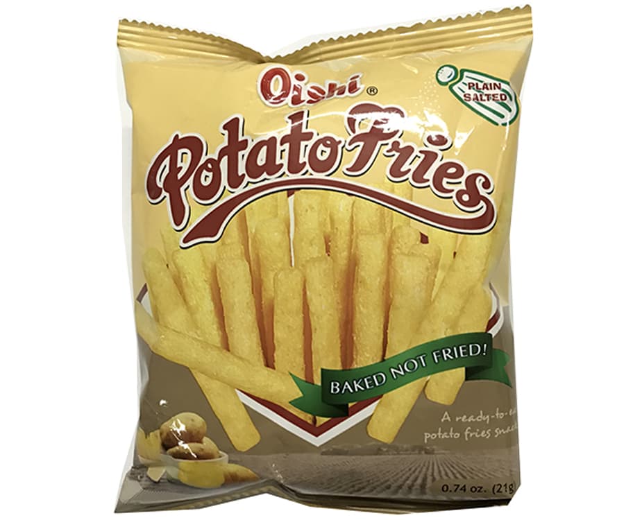 Oishi Potato Fries Baked Not Fried Plain Salted 0.74 (21g)