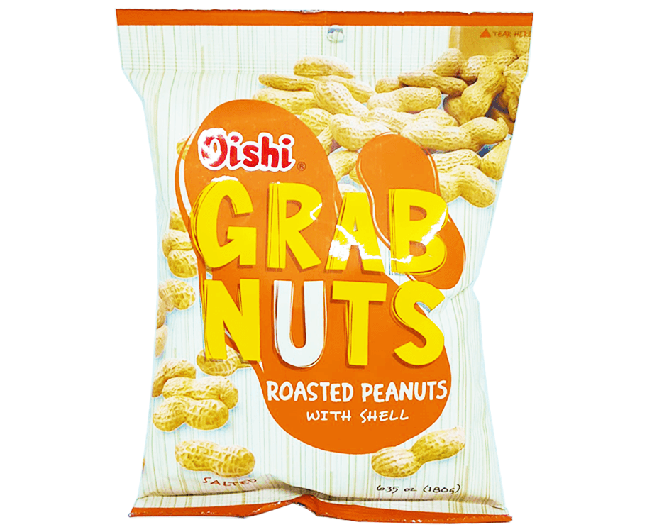 Oishi Grab Nuts Roasted Peanuts with Shell Salted 180g