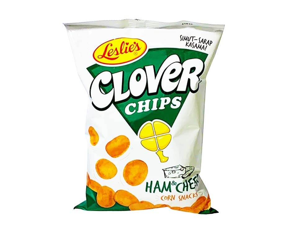 Leslie's Clover Chips Ham & Cheese Corn Snacks 145g