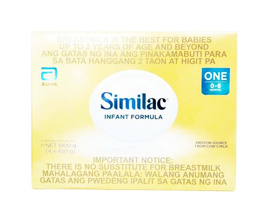 Abbott Similac Infant Formula One 0-6 Months (4 Packs x 450g) 1800g