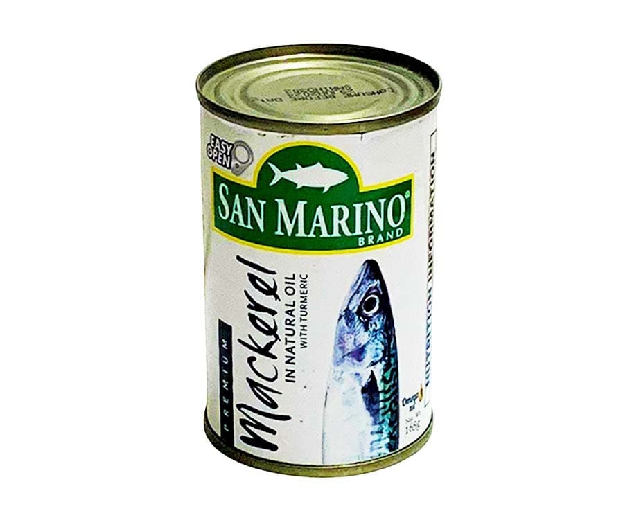 San Marino Premium Mackerel in Natural Oil with Turmeric 165g