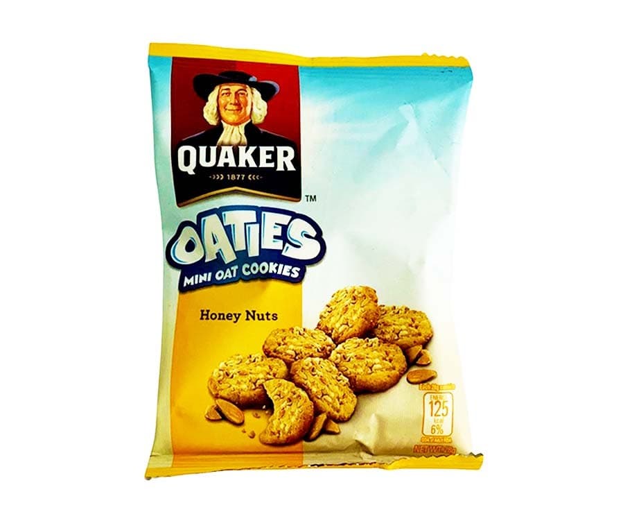 Quaker Oaties Mini Oat Cookies Honey Nuts 28g