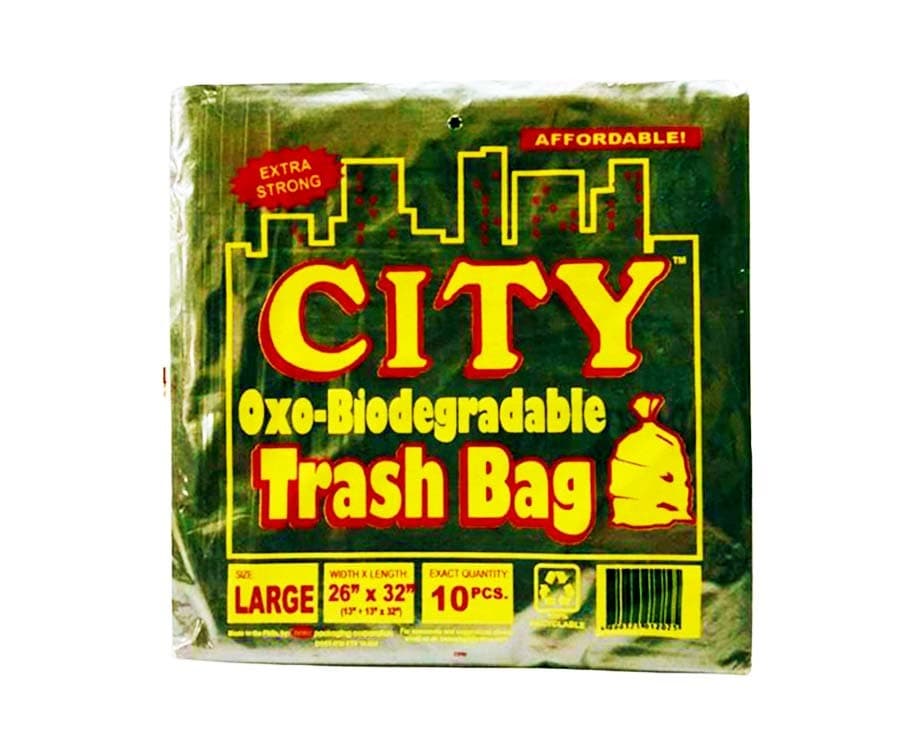 City Oxo-Biodegradable Trash Bag Large 26"x 32" 10 Pieces