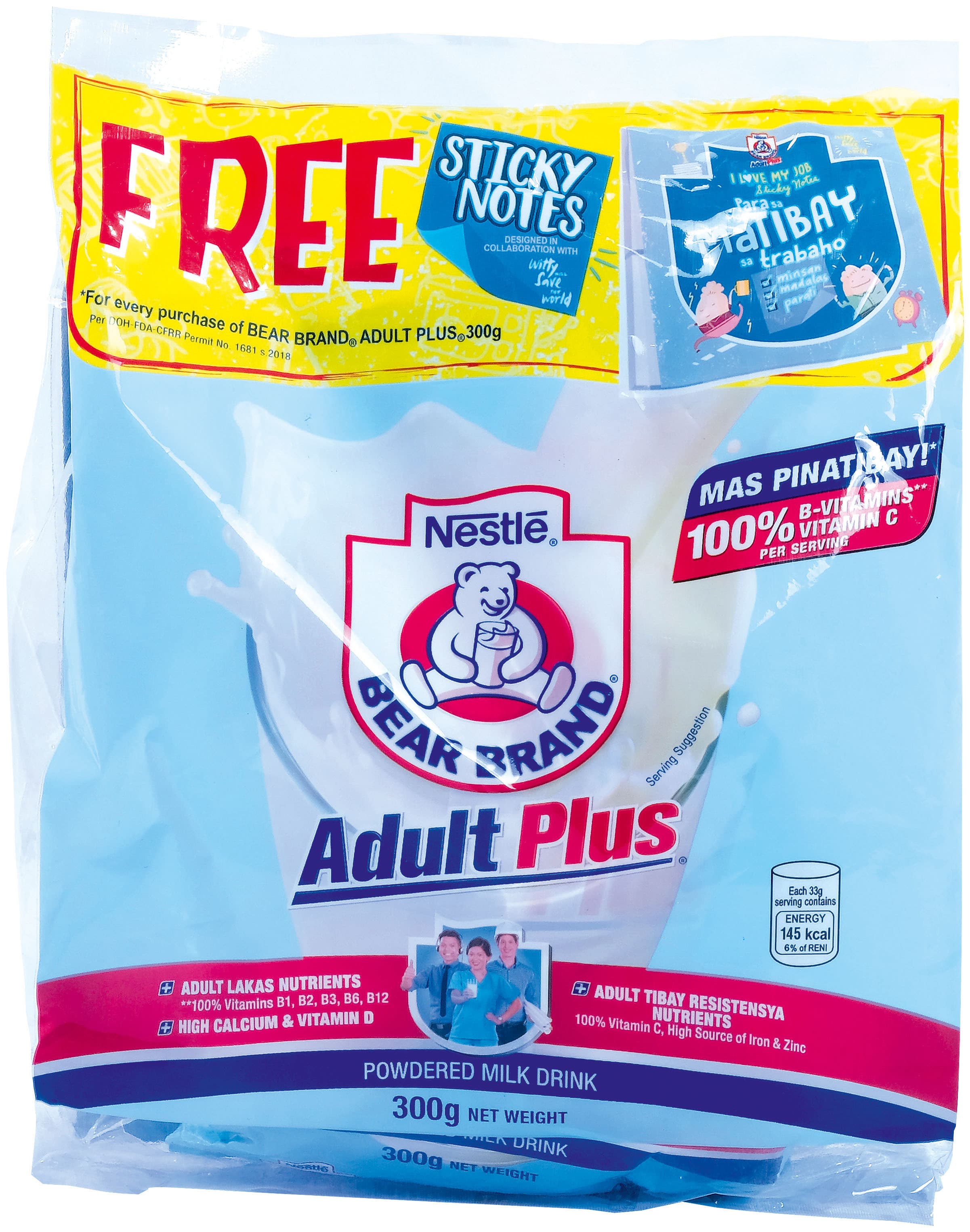 Nestlé Bear Brand Adult Plus 180G